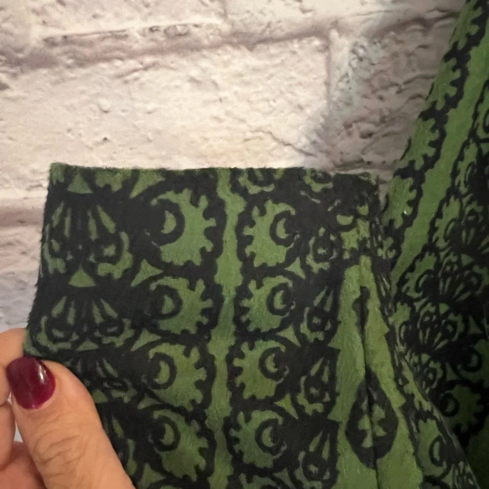 Plenty by Tracy Reese NWT size 4  button up Jacket. Green with navy  blue lining - Picture 13 of 14